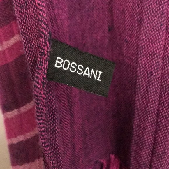 NWOT BOSSANI Women's Woven Striped Scarf/Wrap - Picture 4 of 4